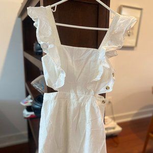 Cutest cream Madewell cut-out dress
